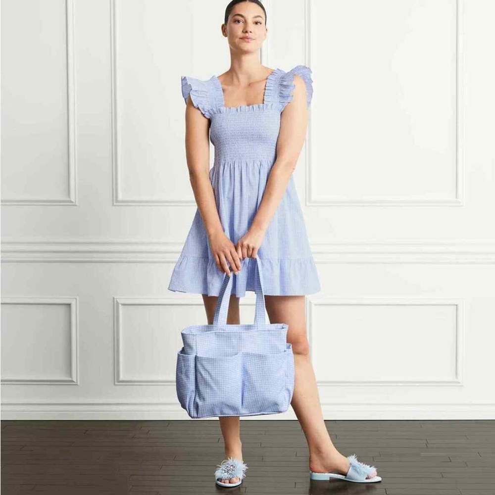 Hill House Home | The Elizabeth Nap Dress | Size L | Hydrangea Gingham | EUC